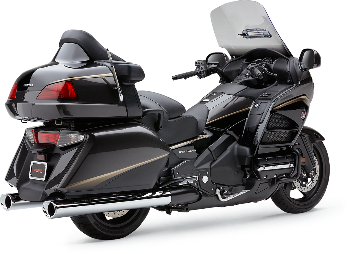 COBRA Slip-On Mufflers - Tri-Flo - Chrome - GL1800/F6B 1218