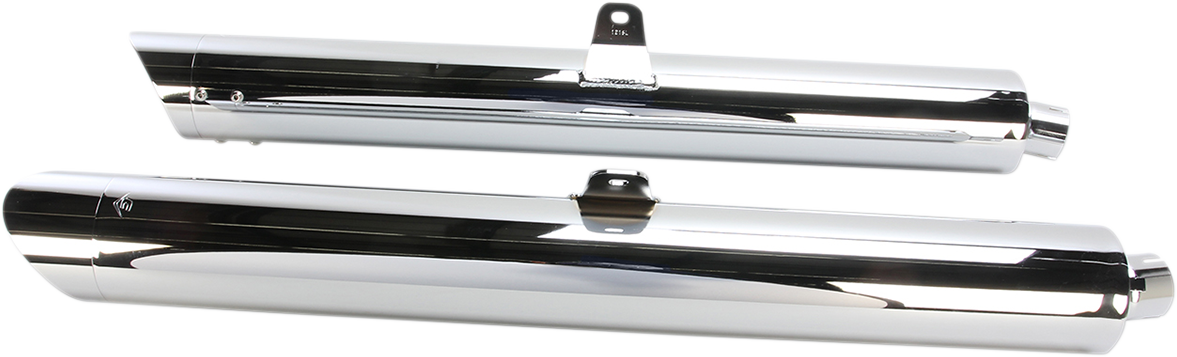 COBRA 4" Slip-On Mufflers - Long - Scalloped - GL1800 1216