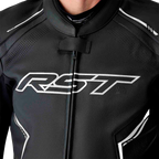 RST S-1 CE Men's Leather Jacket - Black / White - View 30
