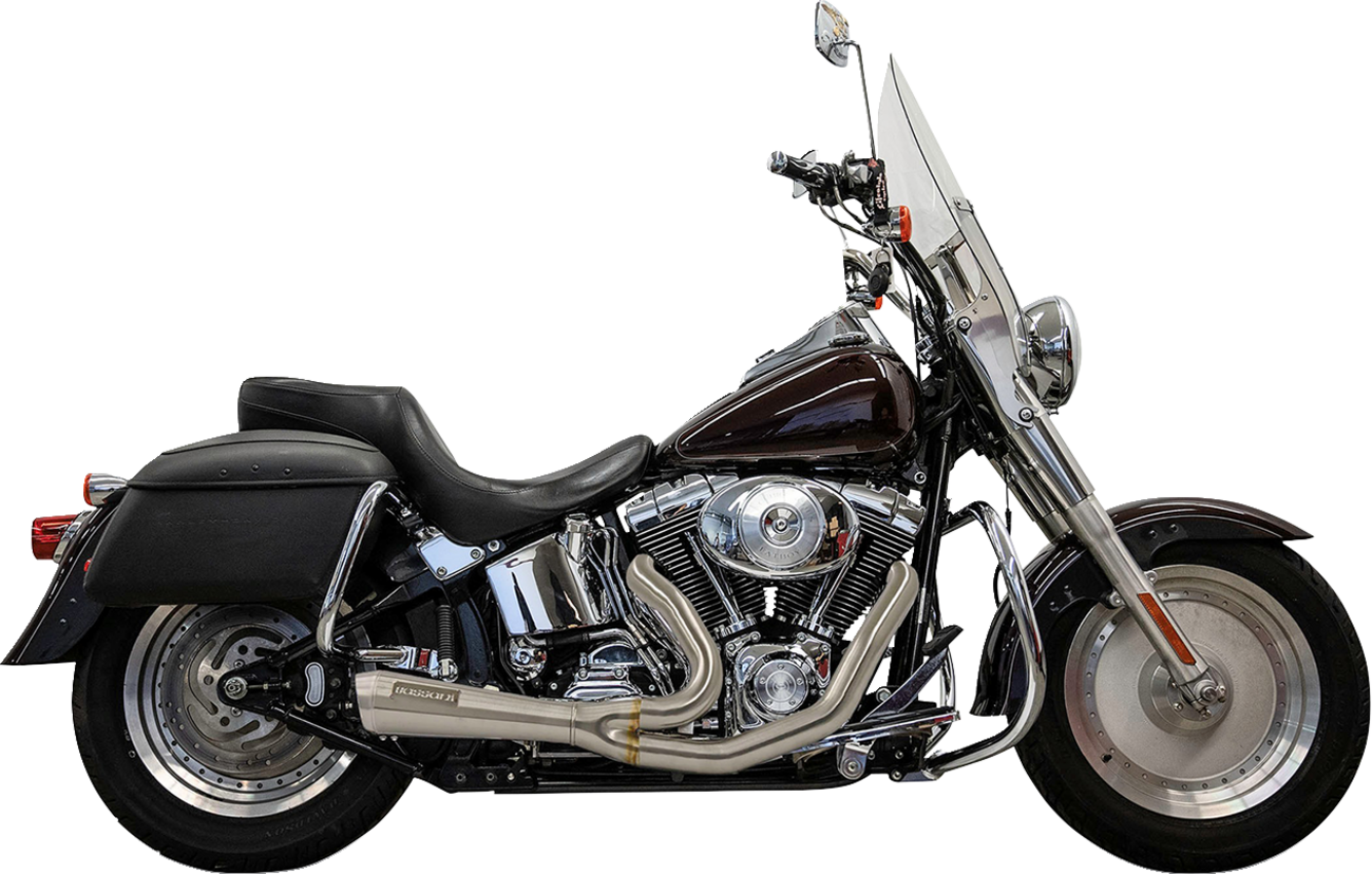 2-into-1 Ripper Exhaust System - Short - Stainless - Twin Cam Softails