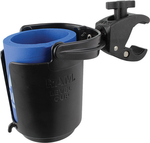 RAM Mounts RAM-B-132-400 Tough-Claw Mount with Self-leveling Cup Holder