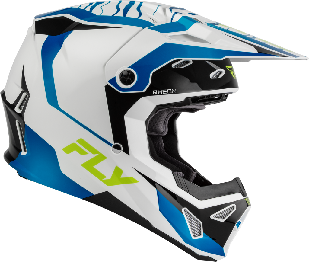 FLY Racing Formula CP Charge Helmet (2027) - White / Blue / Black - View 16
