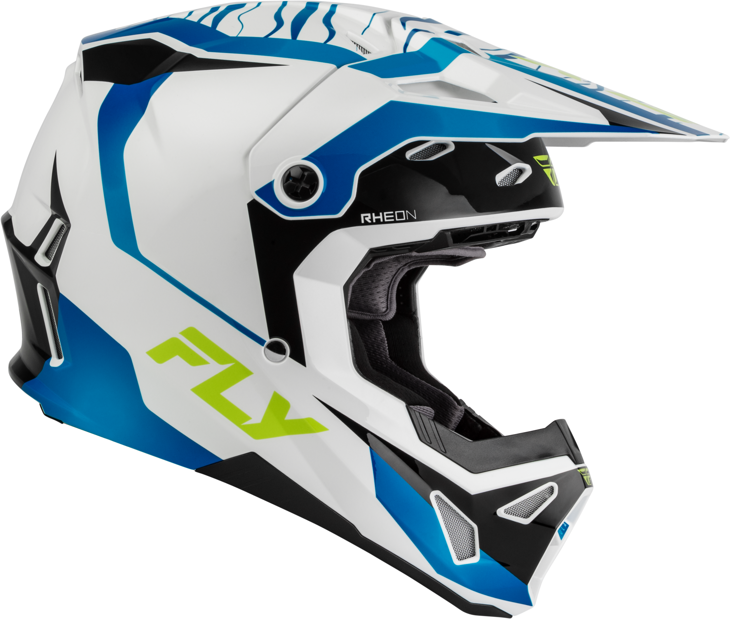 FLY Racing Formula CP Charge Helmet (2027) - White / Blue / Black - View 16