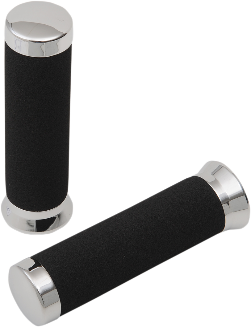 PARTS UNLIMITED Cruiser Grips - Foam - 1" - 150 mm - Chrome L99-90924