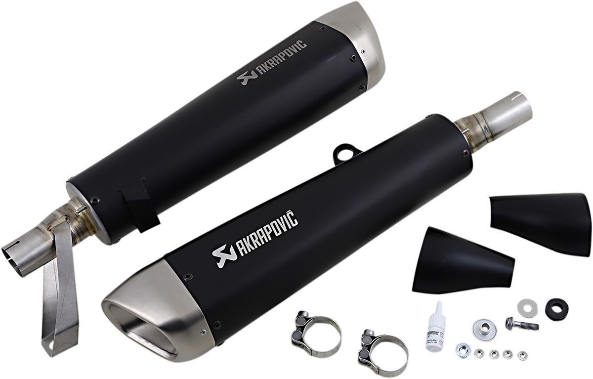 AKRAPOVIC Street Twin Mufflers - Titanium S-T9SO2-HCQTBL for Enhanced Motorcycle Performance