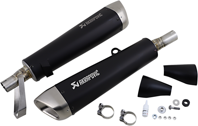 Akrapovic Street Twin Mufflers - Titanium - Triumph Street Twin 2016-2020 S-T9SO2-HCQTBL