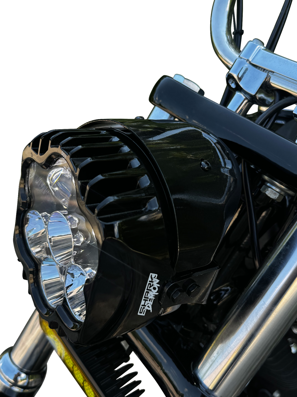 CUSTOM DYNAMICS LED Headlight - Shark Demon® / Pedestal Mount 2001-2843