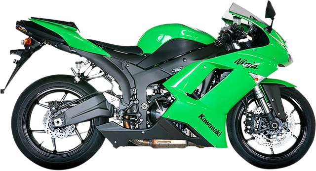 AKRAPOVIC Muffler - Titanium - Kawasaki Ninja ZX-6R 2007-2008 S-K6SO5-HACT
