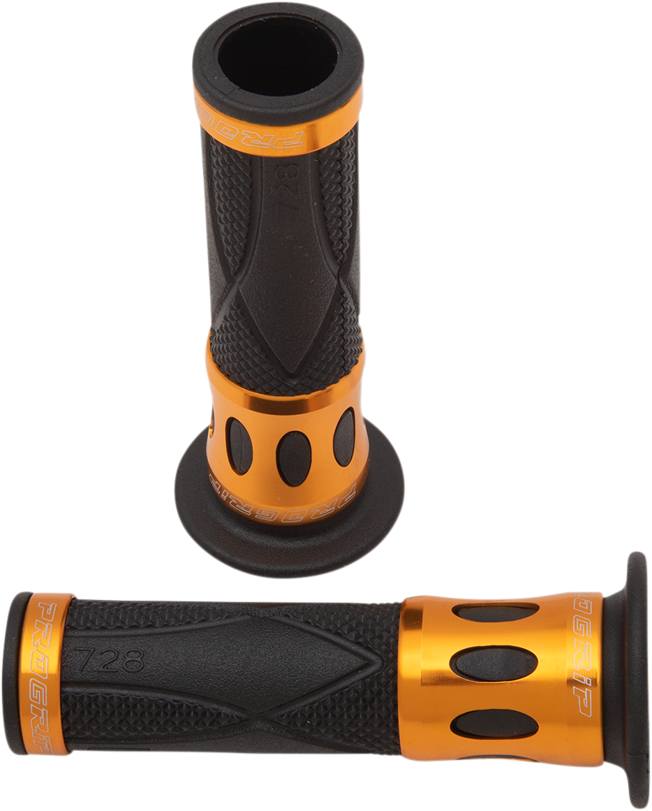 PRO GRIP 728 Superbike Grips - Open Ends - Gold PA0728OECROR