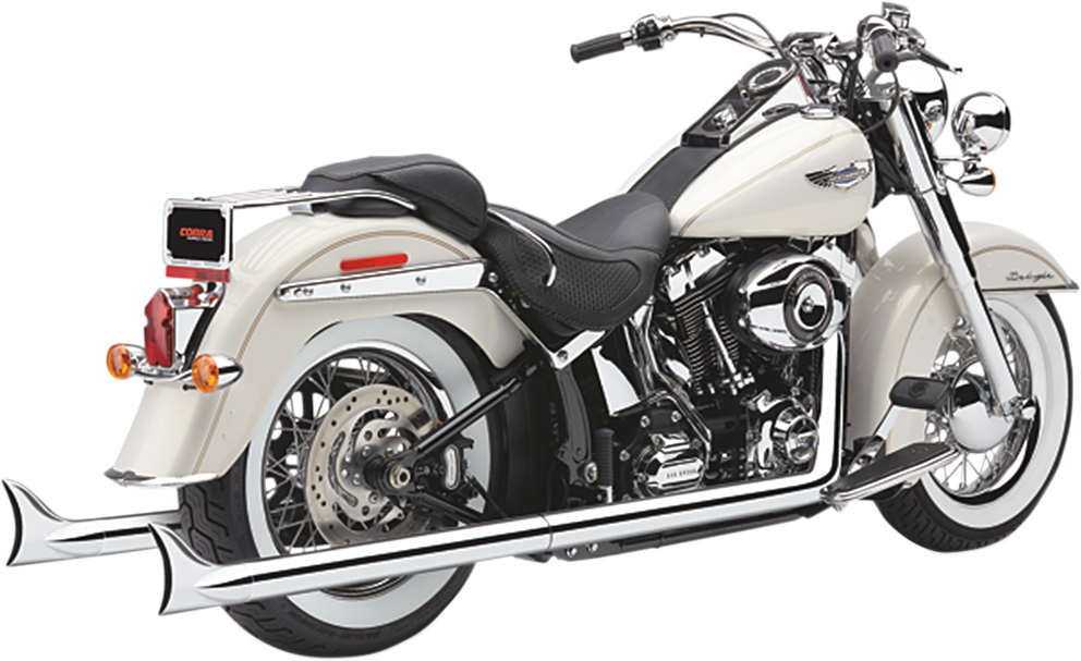 COBRA True Dual Exhaust - Fishtail - '97-'06 Softail 6987