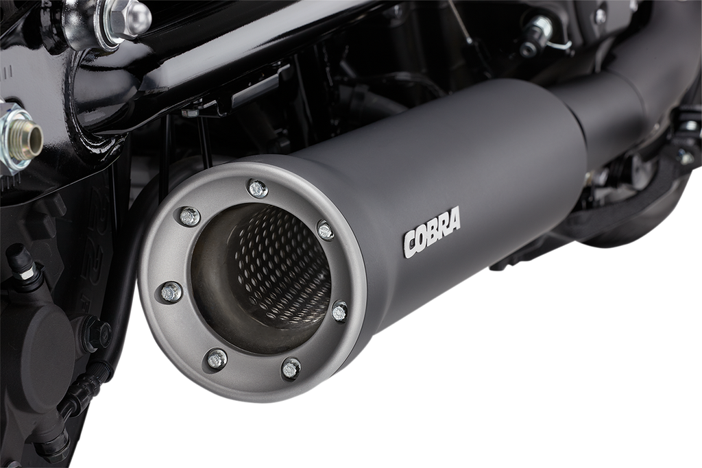 COBRA 4" Slip-On Muffler - Black - XV950 Bolt 2527B