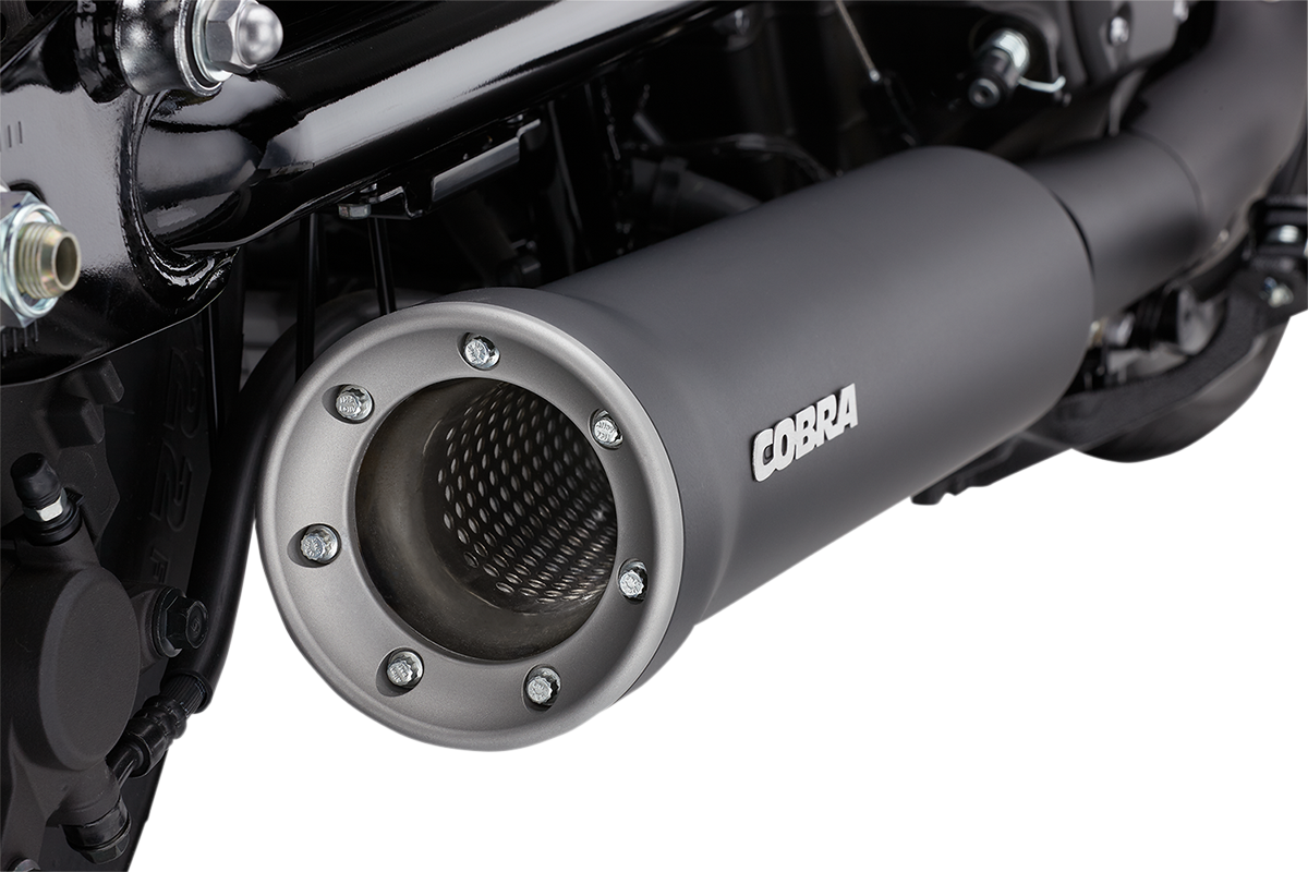 COBRA 4" Slip-On Muffler - Black - XV950 Bolt 2527B