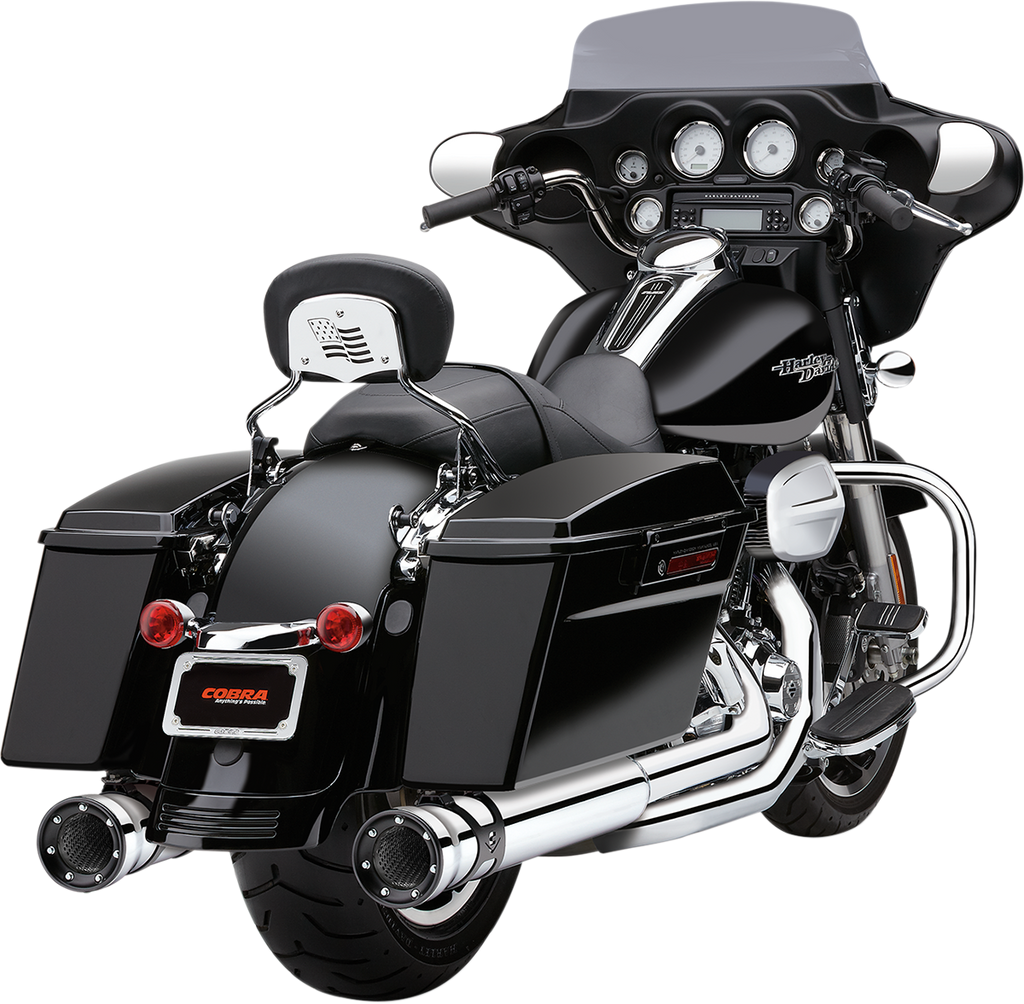 COBRA Race-Pro Slip-On Mufflers - Chrome - '95-'16 FLH 6218