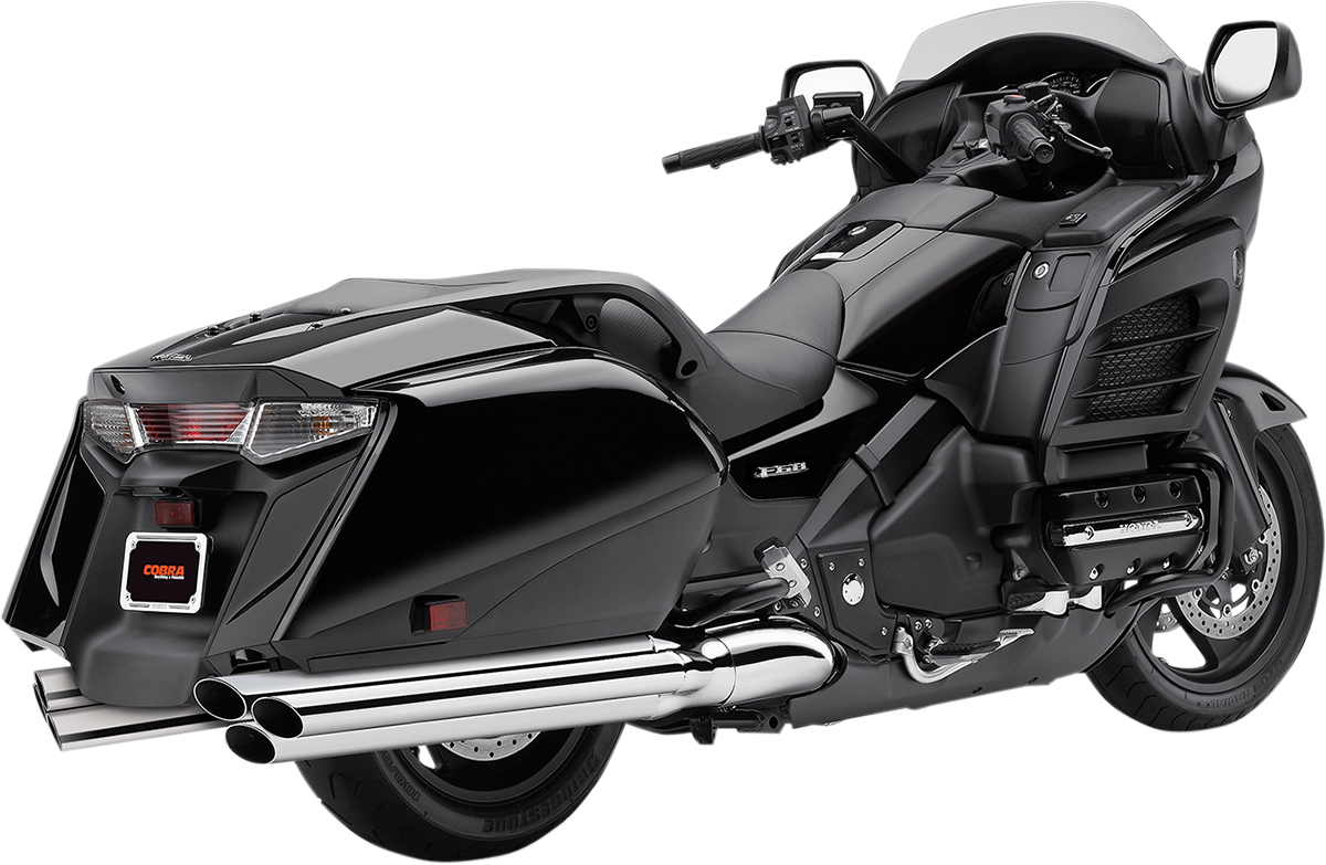 COBRA 6-into-6 Slip-On Mufflers - Chrome - GL1800/F6B 1217