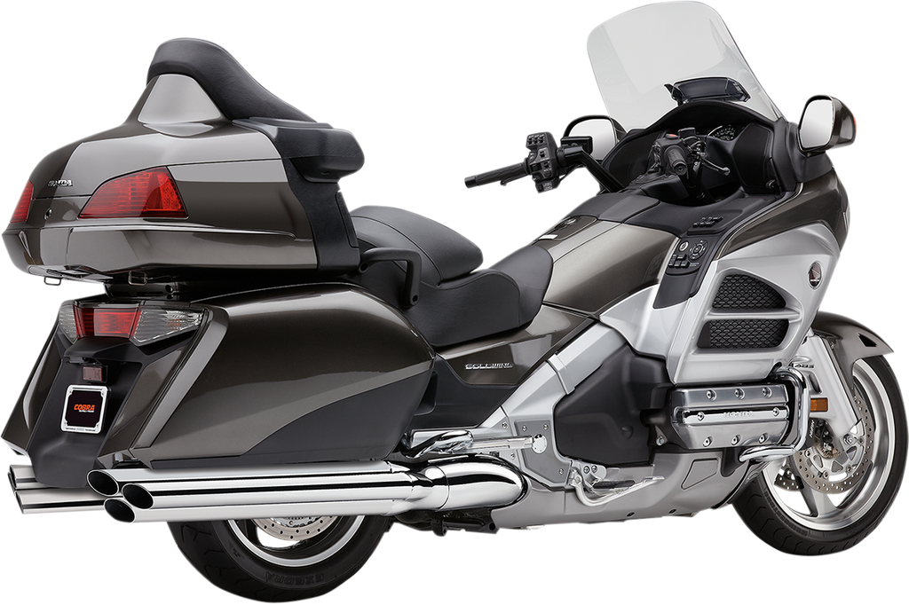 COBRA 6-into-6 Slip-On Mufflers - Chrome - GL1800/F6B 1217