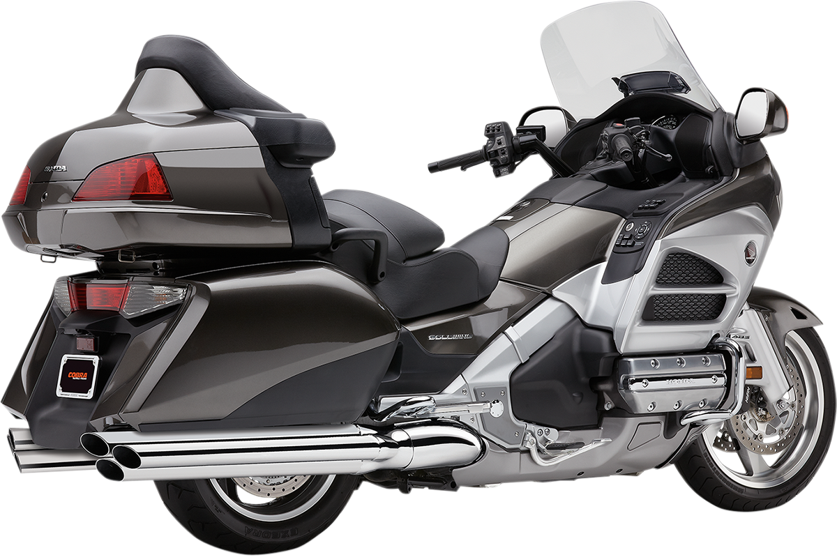 COBRA 6-into-6 Slip-On Mufflers - Chrome - GL1800/F6B 1217