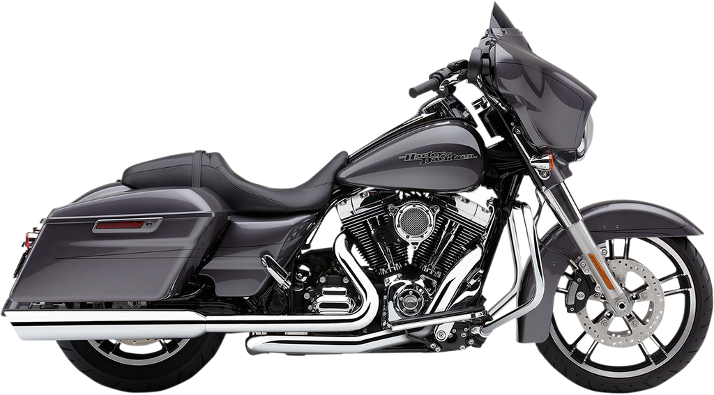 COBRA 909 Twin Slip-On Mufflers - 4" - Chrome - '95-'16 Bagger 6106