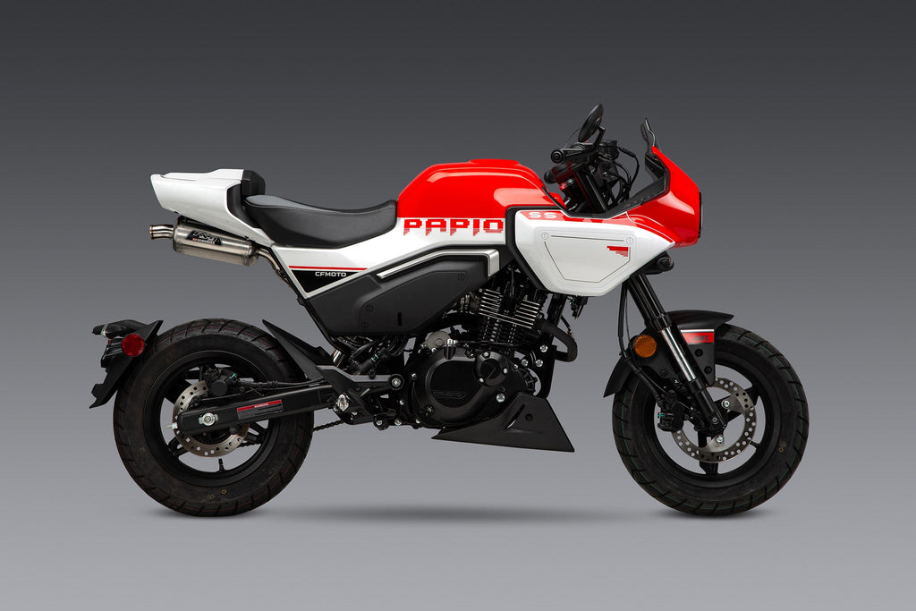Yoshimura Papio SS/cl 24-25 RS-9 Stainless Slip-On Exhaust, w/ Aluminum Muffler