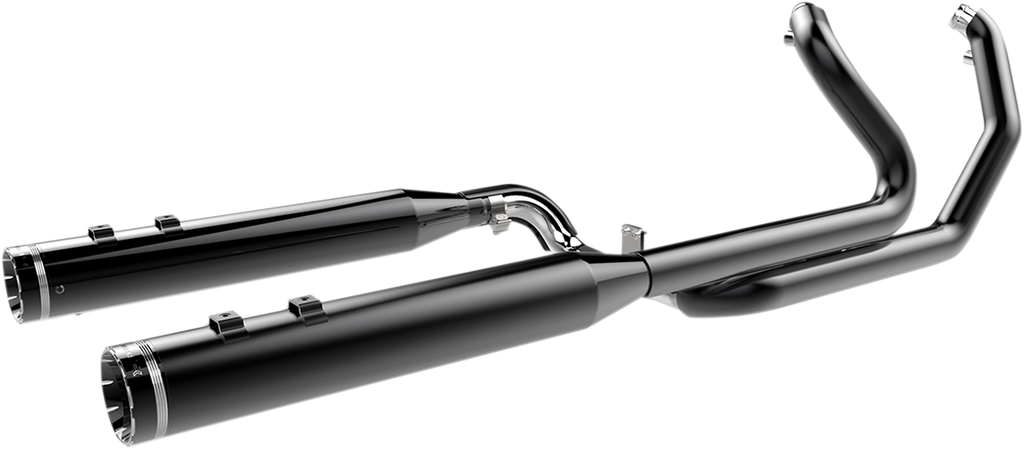 KHROME WERKS 2-into-2 Dominator Exhaust System - Black - '09-'16 FL - With 4-1/2" Muffler 200830