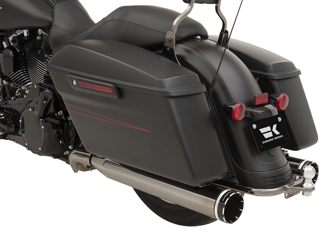 KHROME WERKS 2-into-2 Dominator Exhaust System - Eclipse® - '09-'16 FL - With 4-1/2" Muffler 201830