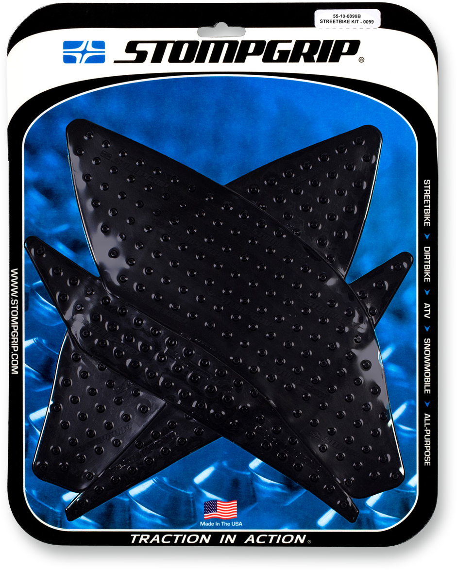 STOMPGRIP Tank Grips - Volcano - Black - Yamaha - YZF '15-'25 55-10-0099B