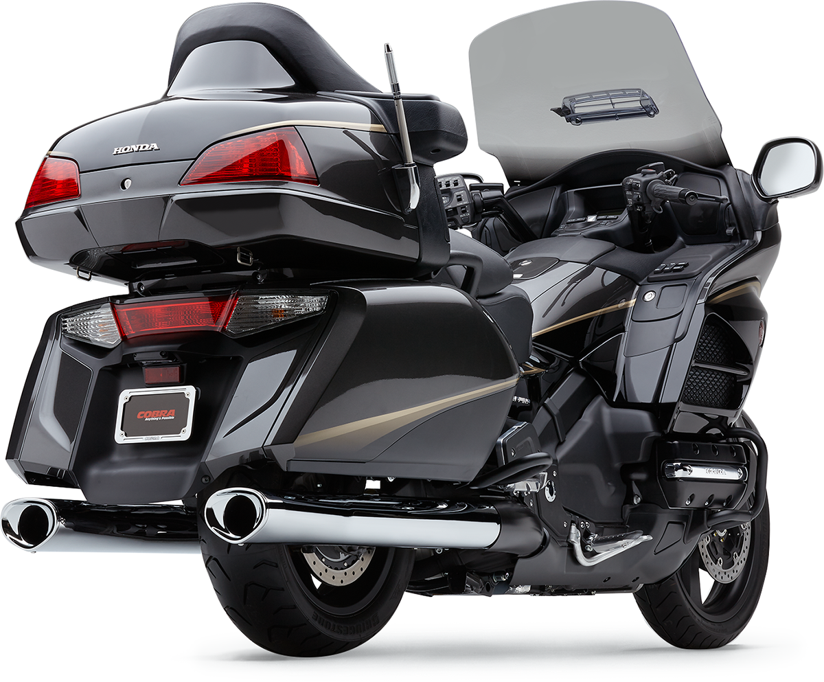 COBRA Slip-On Mufflers - Tri-Flo - Chrome - GL1800/F6B 1218