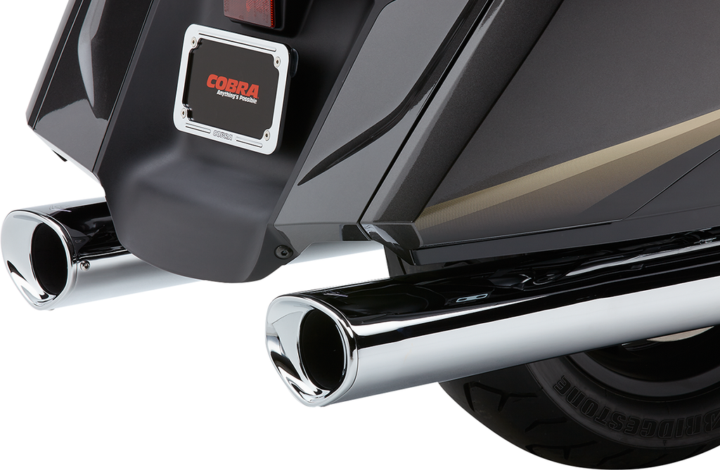 COBRA Slip-On Mufflers - Tri-Flo - Chrome - GL1800/F6B 1218