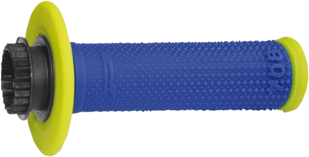 PRO GRIP 708 Lock-On Grips - Fluorescent Yellow/Blue PA070800GFBL