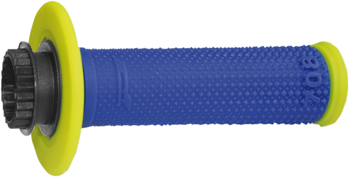 PRO GRIP 708 Lock-On Grips - Fluorescent Yellow/Blue PA070800GFBL