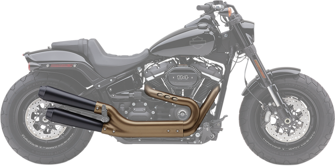 COBRA El Diablo Slip-On Mufflers - Raven Black - FXFB/S 6046B