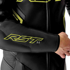 RST S1 D3O Leather Suit - Black / Grey / Fluorescent Yellow - View 23