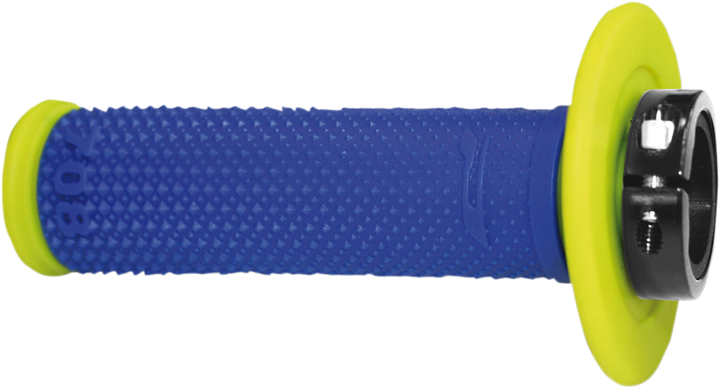 PRO GRIP 708 Lock-On Grips - Fluorescent Yellow/Blue PA070800GFBL