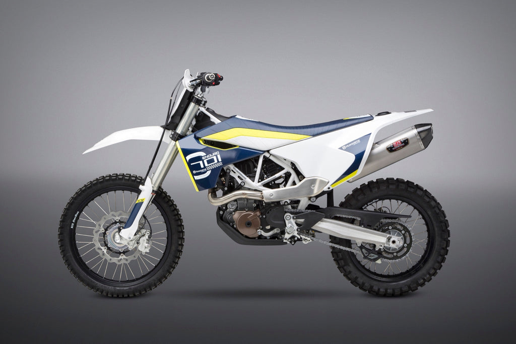 Yoshimura Husq 701/KTM 690 R Race R-77 Stainless Slip-On Exhaust, w/ Stainless Muffler