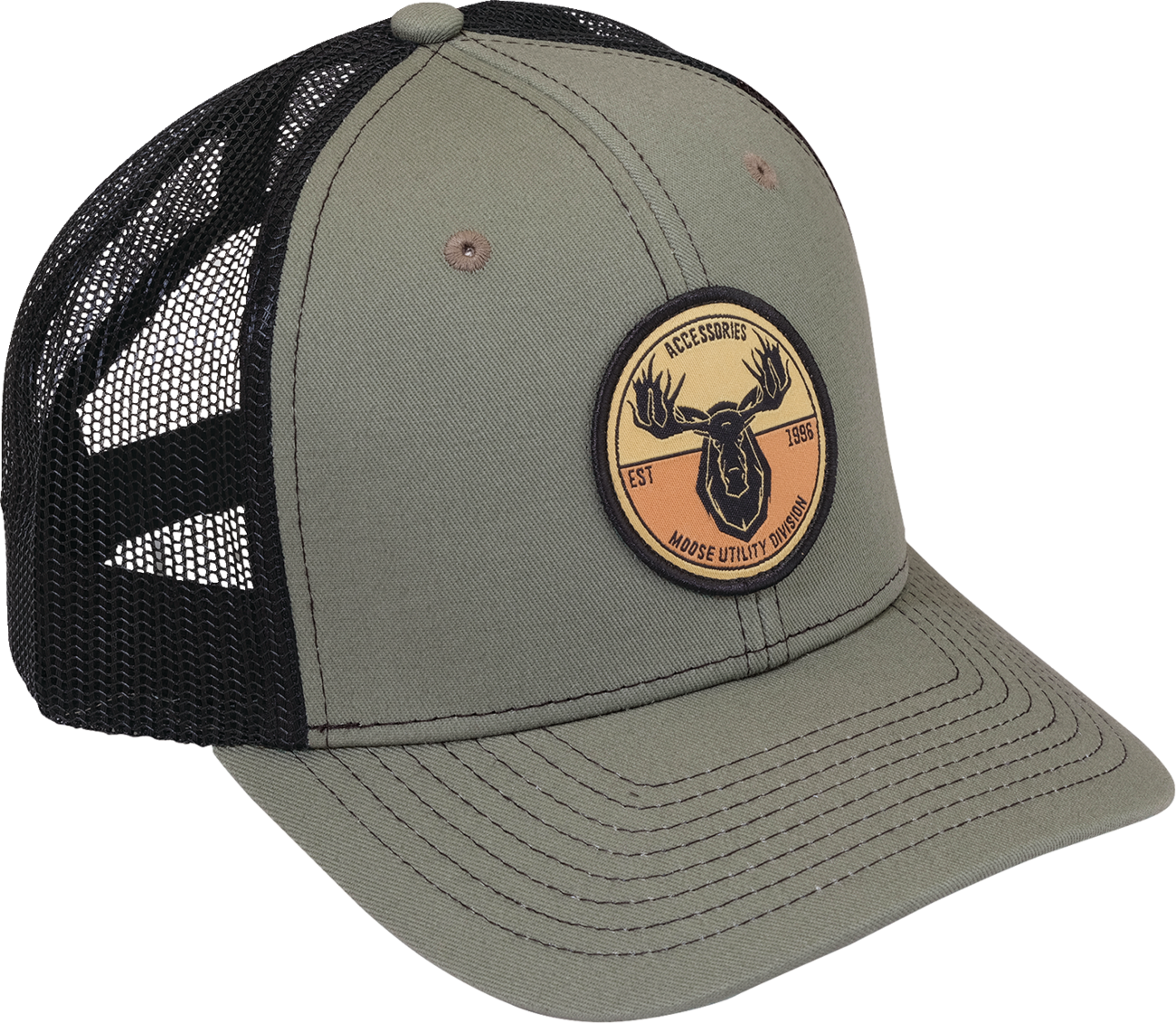 MOOSE OFFROAD MUD Badge Hat - Olive/Black 2501-4411
