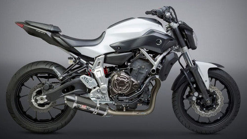Yoshimura FZ/MT-07 15-26 / XSR700 18-26 / R7 22-26 Race R-77 Stainless Full Exhaust, w/ CF Muffler
