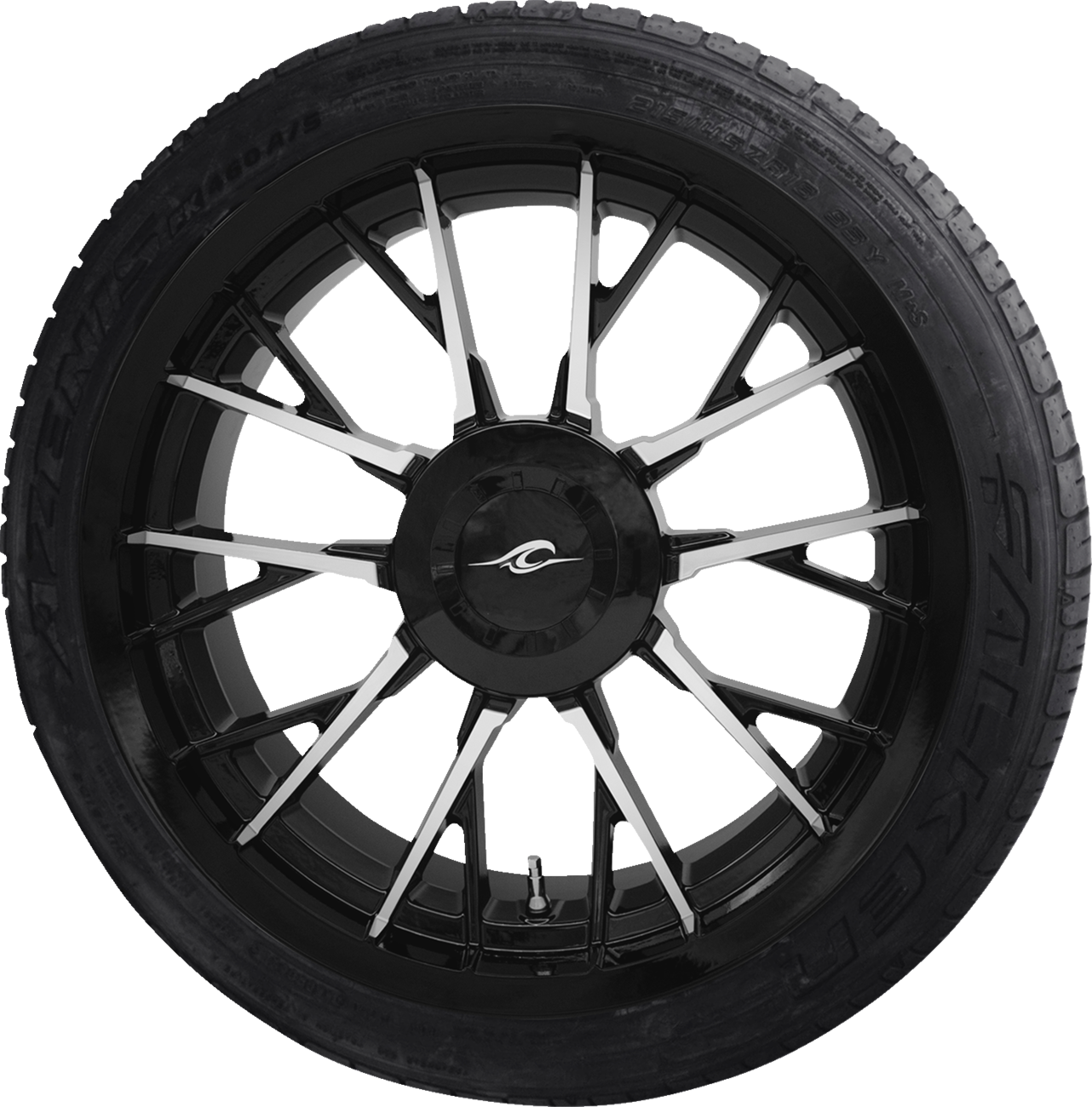 COASTAL MOTO Marlin 3D Rear Wheel - Black Cut (18") | Falken Tire 215/45R18 / Trike 0336-0044