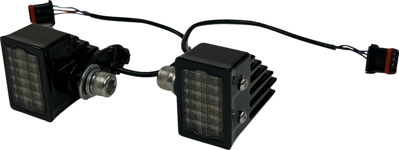 CUSTOM DYNAMICS LED Turn Signals - Front / Gloss Black 2020-2216