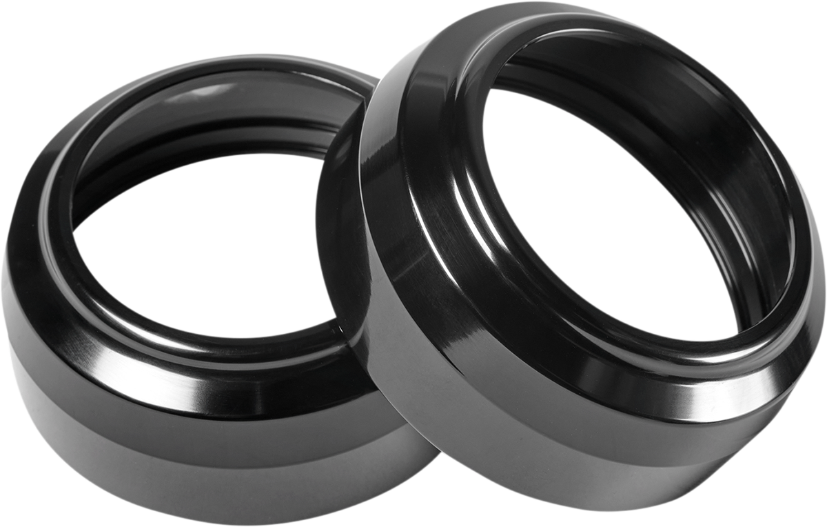 PERFORMANCE MACHINE (PM) Fork Dust Caps - 49 mm / Black Anodized 0406-0111