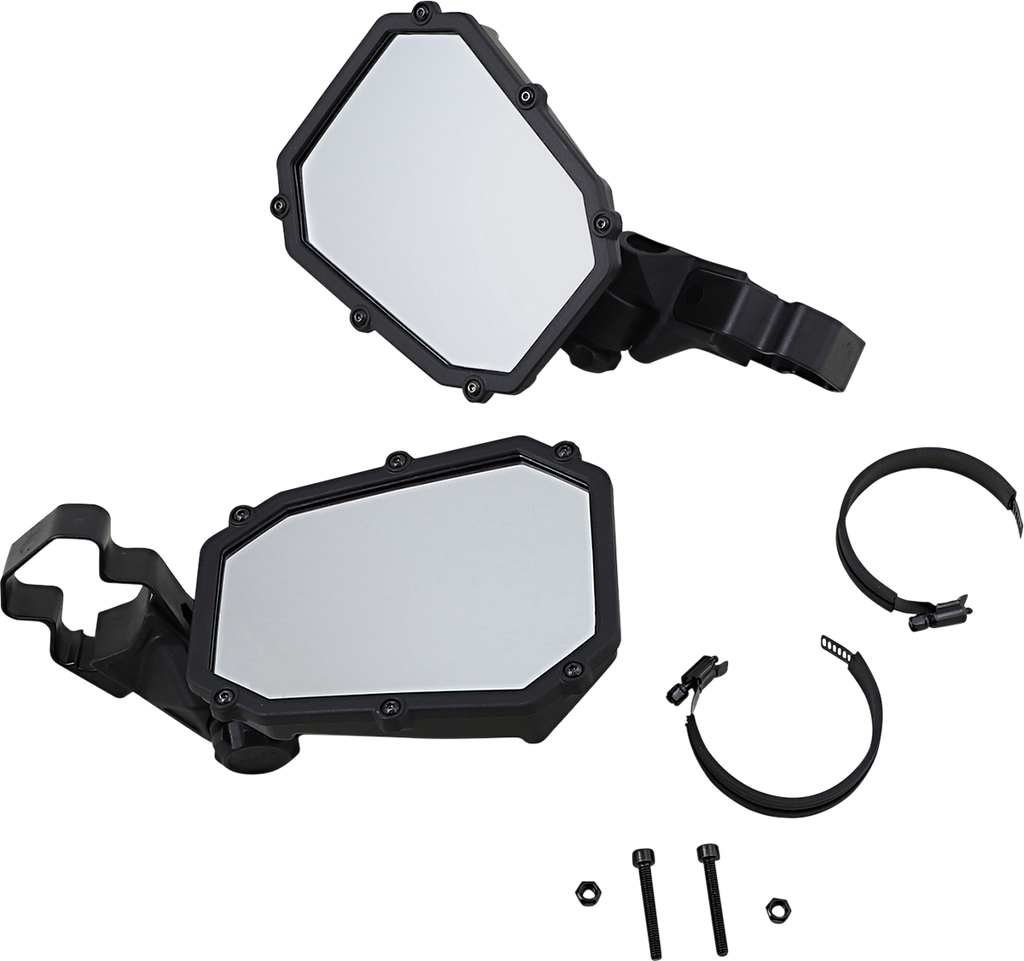 MOOSE OFFROAD Elite Mirror - Mirror / Elite / Side View / Octagon / Black 0640-1688