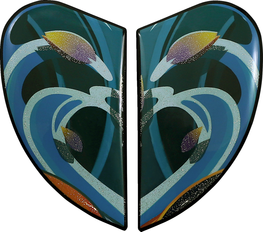 ICON Airframe Pro™ Helmet Side Plates — Koi - Airframe Pro™ Side Plates / Koi / Blue 0133-1355