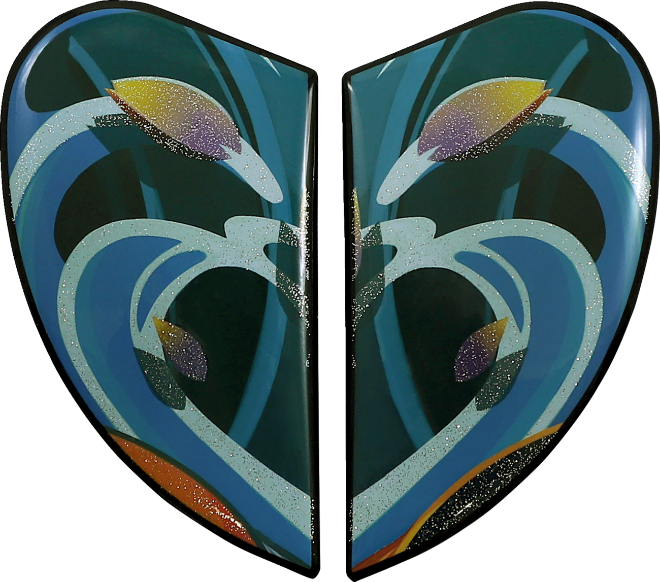 ICON Airframe Pro™ Helmet Side Plates — Koi - Airframe Pro™ Side Plates / Koi / Blue 0133-1355