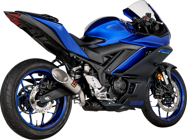 AKRAPOVIC Slip-On Line Muffler - Titanium S-Y3SO6-IVOSS - Yamaha YZF-R25 2014-2021