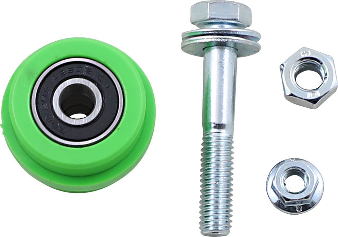 T.M. DESIGNWORKS Chain Roller - Green / Kawasaki 1231-1419