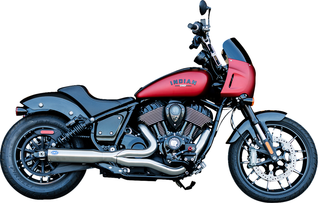 2-into-1 Qualifier Exhaust System - Stainless - 49-State - Indian Chief