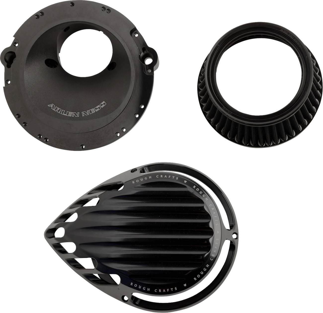 ARLEN NESS Rough Craft Air Cleaner Kit - Black 1010-3262