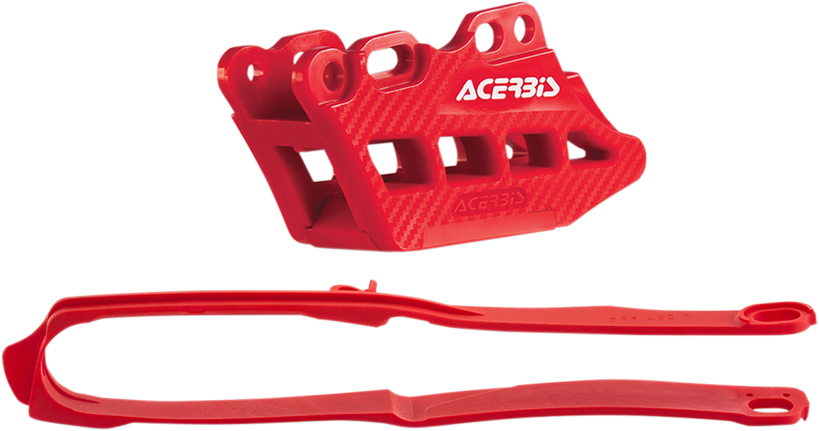 ACERBIS Chain Guide and Slider Kit - Honda CRF250R/CRF450R/RX / Red 1231-0952