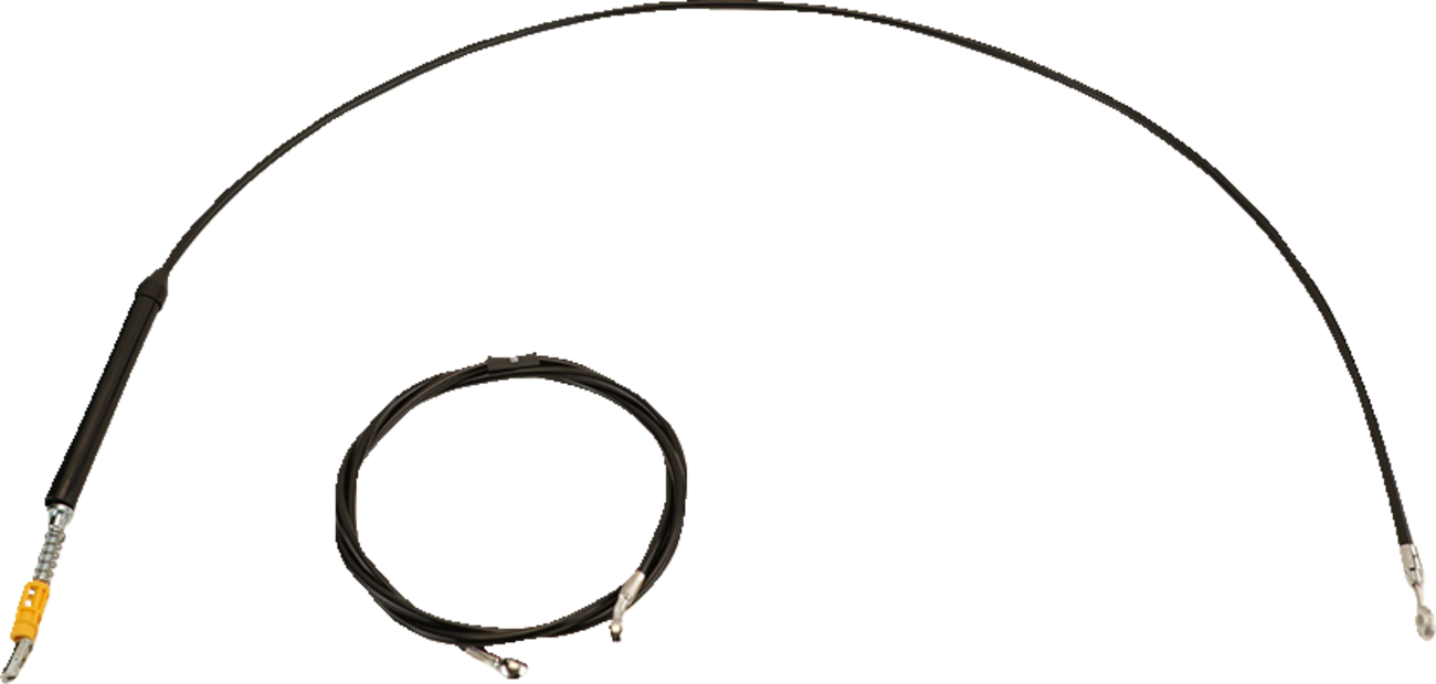 LA CHOPPERS Standard Black Vinyl Handlebar Cable/Brake Line Kit — Ape Hanger