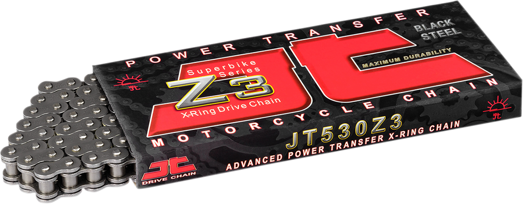 JT CHAINS 530 Z3 Heavy Duty X-Ring Sealed Drive Chain