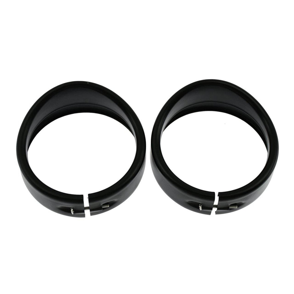 Eagle Lights 4.5" Auxiliary Light Visor Frenched Style Passing Lamp Trim Ring For Harley-Davidson® Motorcycles