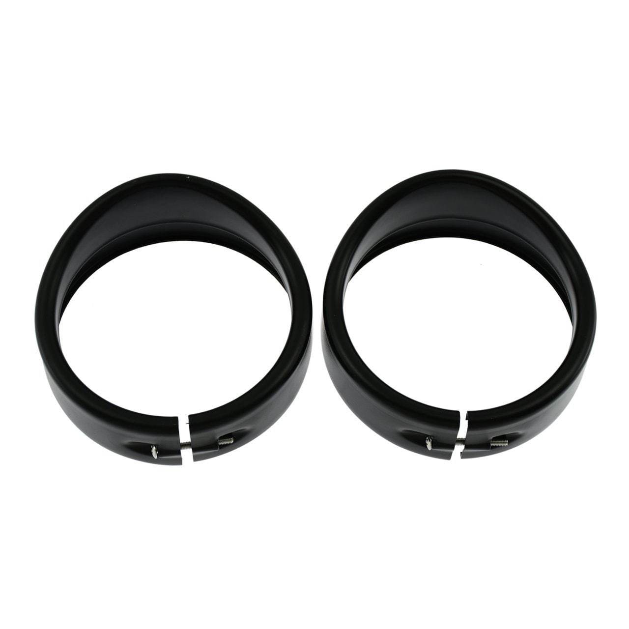Eagle Lights 4.5" Auxiliary Light Visor Frenched Style Passing Lamp Trim Ring For Harley-Davidson® Motorcycles